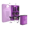 10x10 EZ Tube Curved Trade Show Booth System |  with Pop up Backlit Foldable Podium