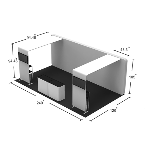 20ft 3D Backlit Lightbox Booth