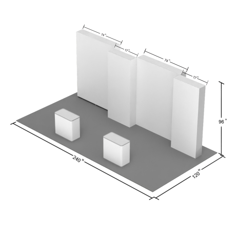 20ft 4-Panel Backlit Lightbox Booth