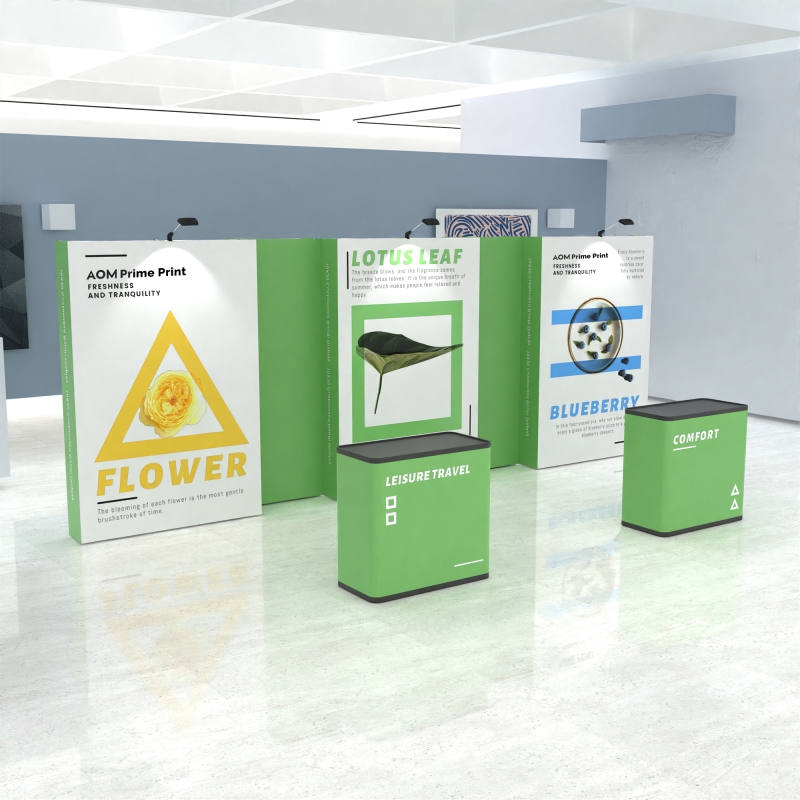 20ft FlexPop Booth with 5-Panel Pop Up Backwall 20ft FlexPop Booth with 5-Panel Pop Up Backwall