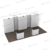 20ft FlexPop Booth with 5-Panel Pop Up Backwall