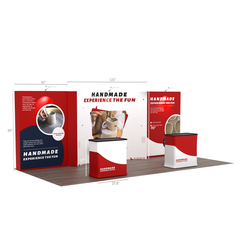 20ft FlexPop Booth with Center Curve