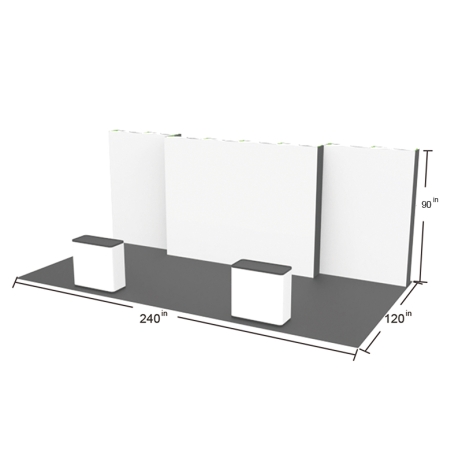 20ft FlexPop Booth with Center Flat