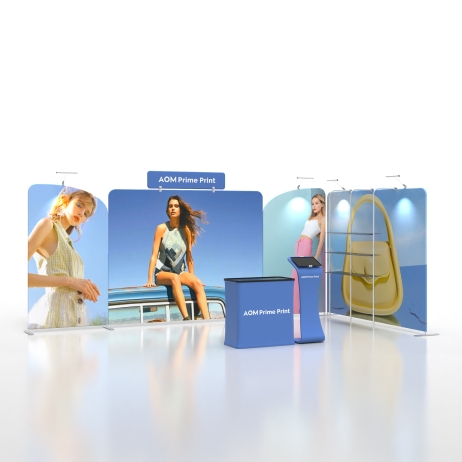 20ft L-Shaped FlexZip Booth Kit A