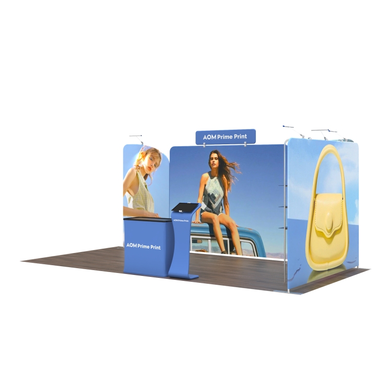 20ft L-Shaped FlexZip Booth Kit A 20ft L-Shaped FlexZip Booth Kit A