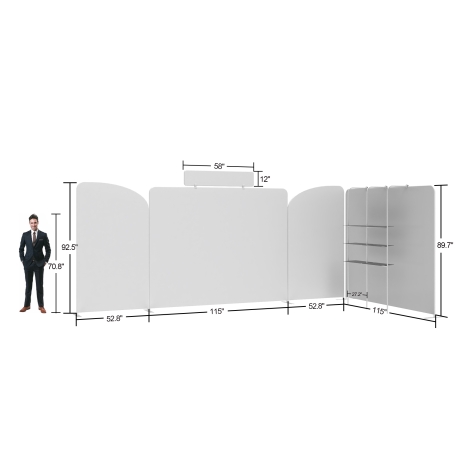 20ft L-Shaped FlexZip Booth Kit A