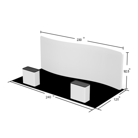 20ft S-Shaped FlexZip Booth Kit A