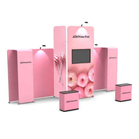 20ft Half Surrounded FlexZip Booth Kit B