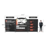 10x20 Custom Waveline Trade Show Display 15| Easy Setup Ipad Display Stand with Hard Case/Podium
