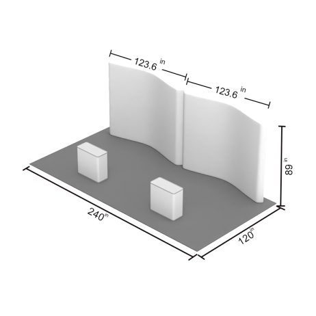 20ft Modular FlexZip Booth Kit M