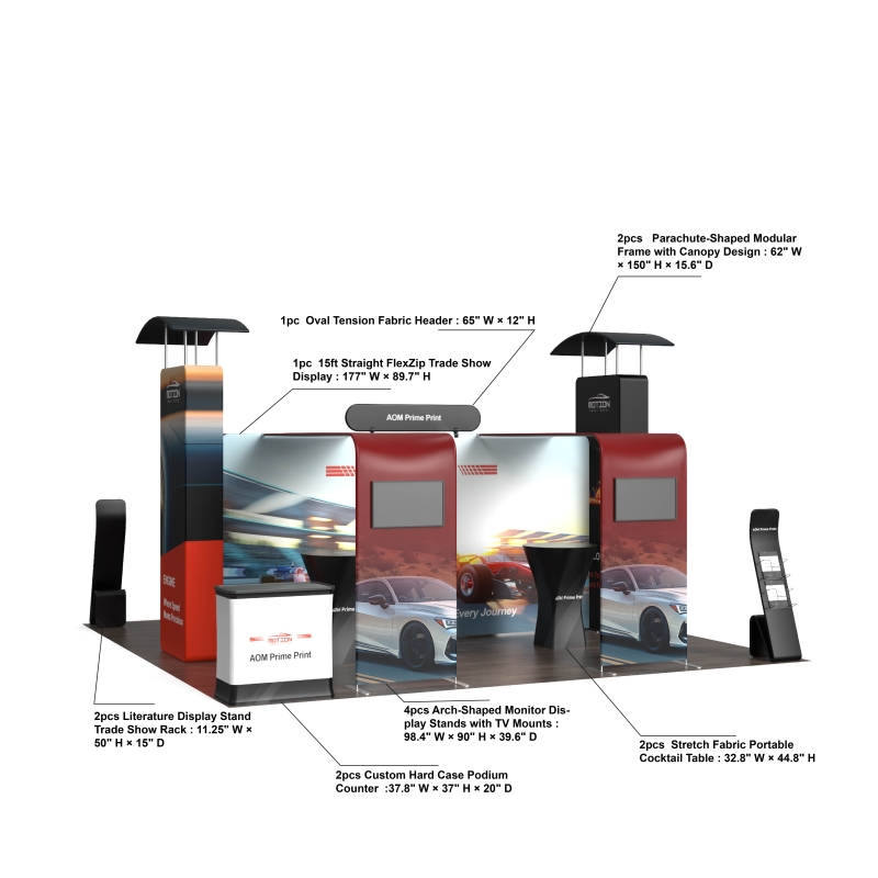20x20 Backlit Trade Show Booth Kit G