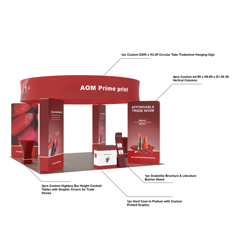 20x20 Backlit Trade Show Booth Kit H