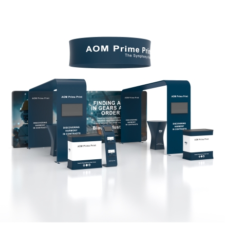 20x20 Backlit Trade Show Booth Kit C