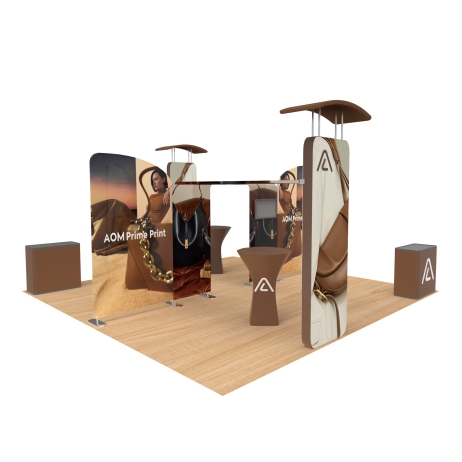 20x20 Backlit Trade Show Booth Kit D