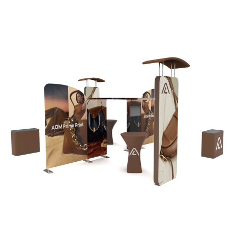 20x20 Backlit Trade Show Booth Kit D