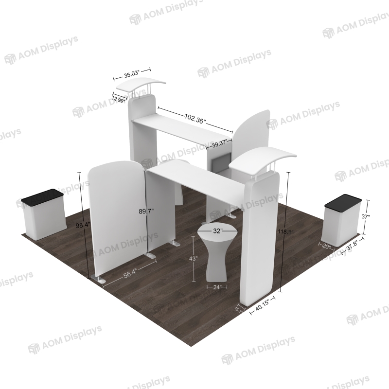 20x20 Backlit Trade Show Booth Kit D