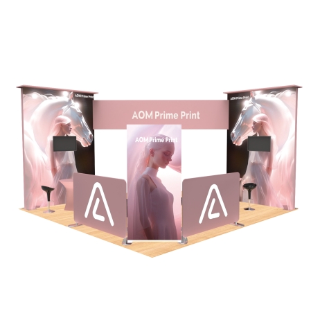 20x20 Backlit Trade Show Booth Kit E