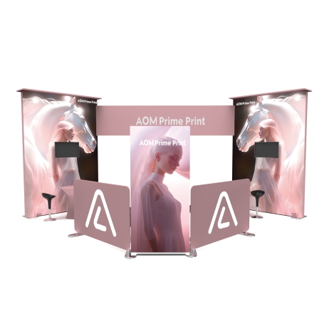 20x20 Backlit Trade Show Booth Kit E