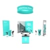 20x20 Backlit Trade Show Booth Kit F
