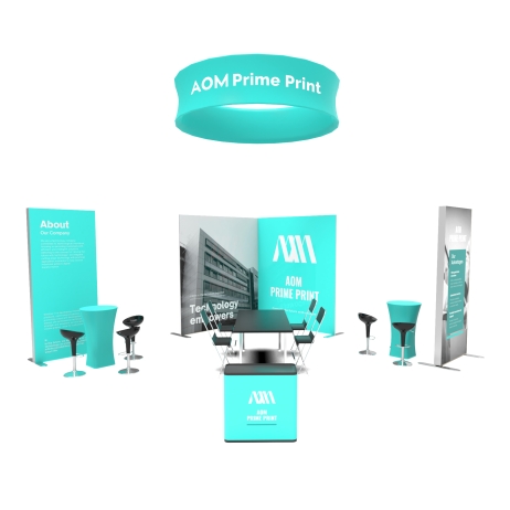 20x20 Backlit Trade Show Booth Kit F