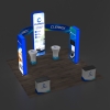 20x20 Backlit Trade Show Booth Kit L