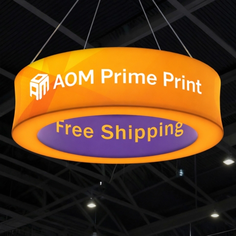 3D Backlit Square Hanging Ceiling Banner