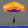 3D Backlit Square Hanging Ceiling Banner