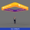 3D Backlit Square Hanging Ceiling Banner