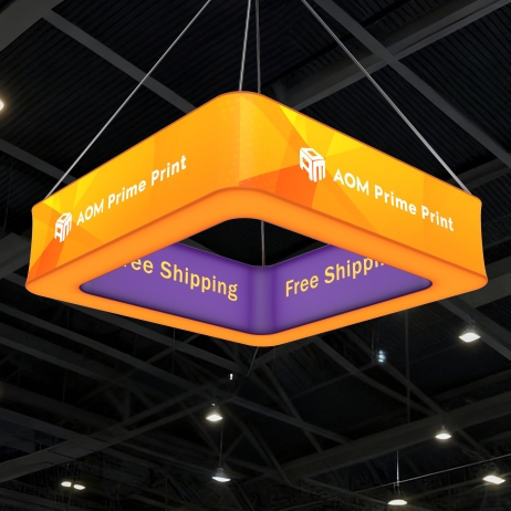 3D Backlit Square Hanging Ceiling Banner