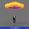 3D Backlit Square Hanging Ceiling Banner