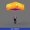 3D Backlit Square Hanging Ceiling Banner