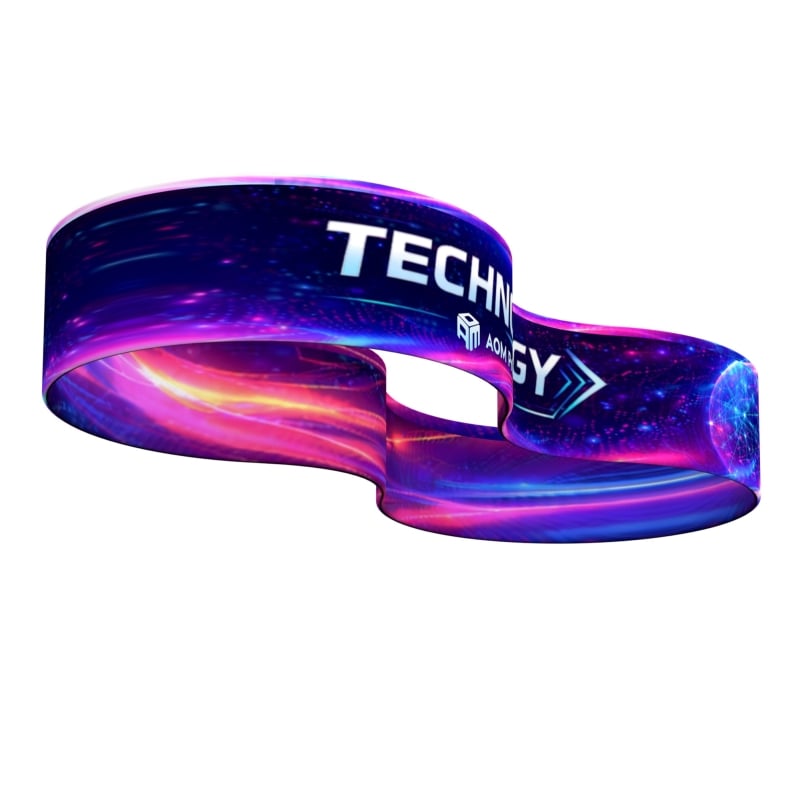 Ring Ropes Banner Custom Wavy Ring Hanging Banner Display for Trade Shows and Exhibits ...