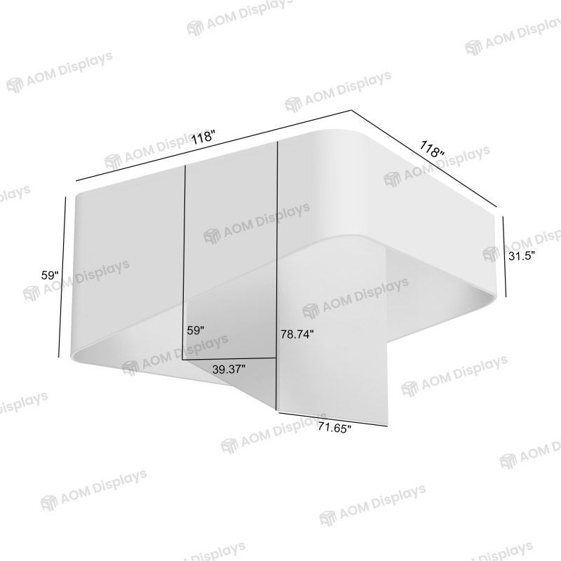 Custom Layered Square Hanging Banner