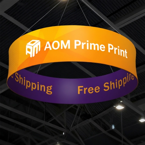 Circular Blimp Hanging Banner