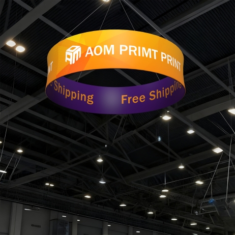 Circular Blimp Hanging Banner