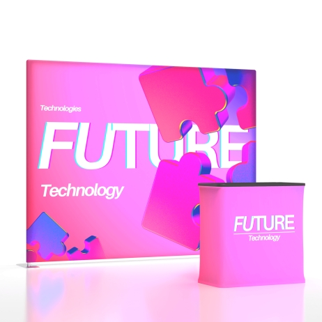 10ft LumiZip Backlit Trade Show Display