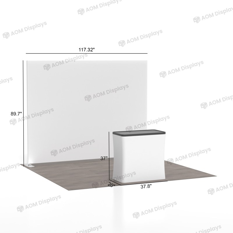 10ft LumiZip Backlit Trade Show Display