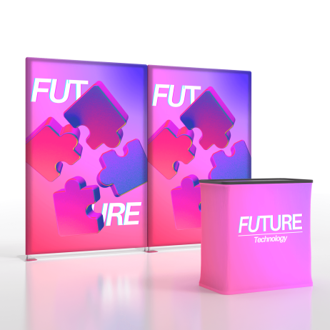 LumiZip Backlit Trade Show Displays with LED Curtain and Fabric Wrap ...