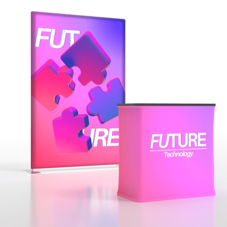 5ft LumiZip Backlit Trade Show Display