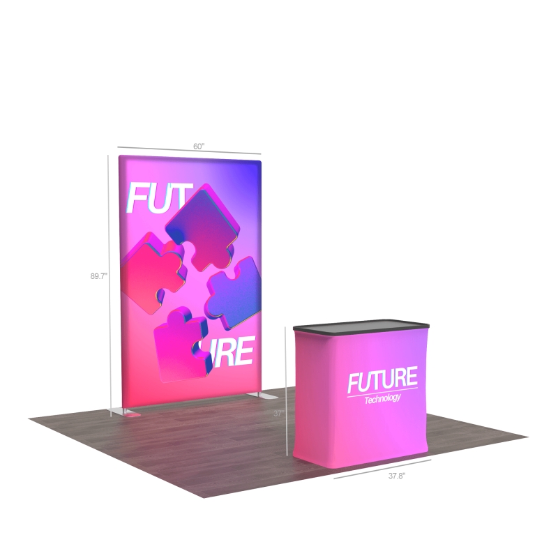 5ft LumiZip Backlit Trade Show Display