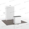 5ft LumiZip Backlit Trade Show Display