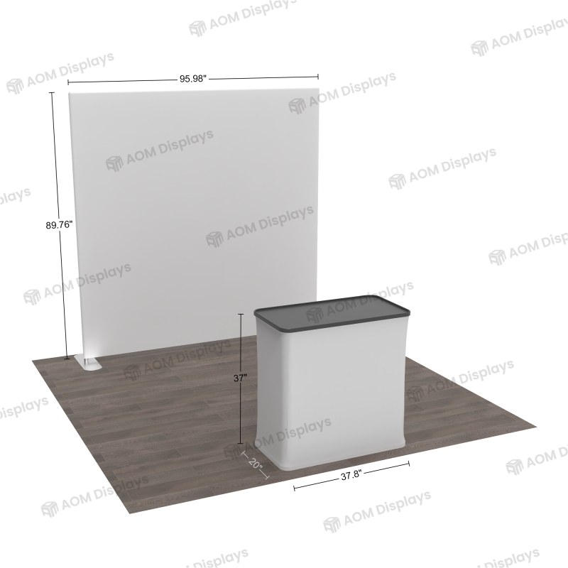 8ft LumiZip Backlit Trade Show Display