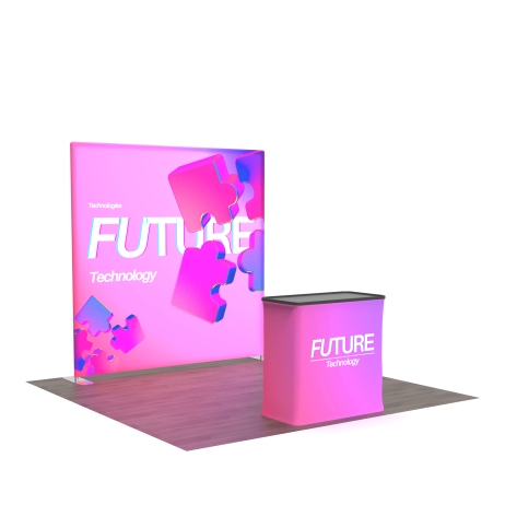 Zip Home Display LumiZip Backlit Trade Show Displays with LED Curtain and Fabric Wrap ...