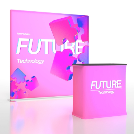 8ft LumiZip Backlit Trade Show Display