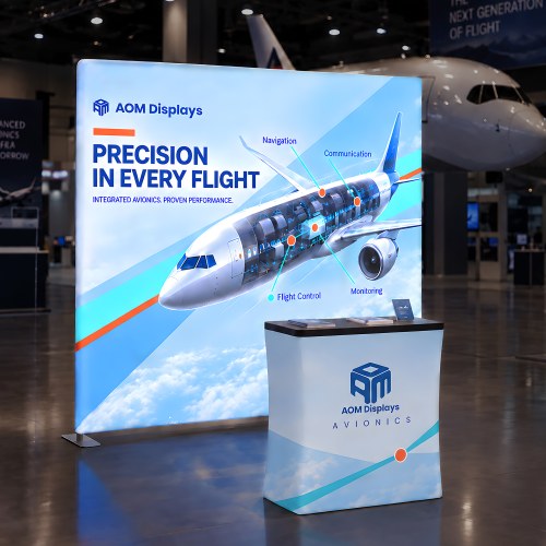 8ft LumiZip Backlit Trade Show Display