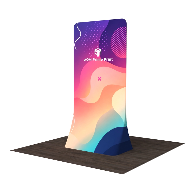 Tower Display Layout Custom Tall Fabric Tower Display Stand with Double-Sided Visibility ...