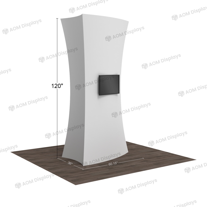 Custom Sail-Shape Media Display Tower