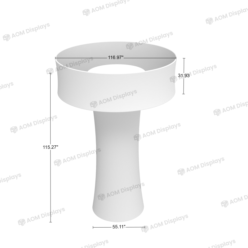 Circular Header Panel Custom Circular Header Tapered Tower Display for Trade Shows & Events ...