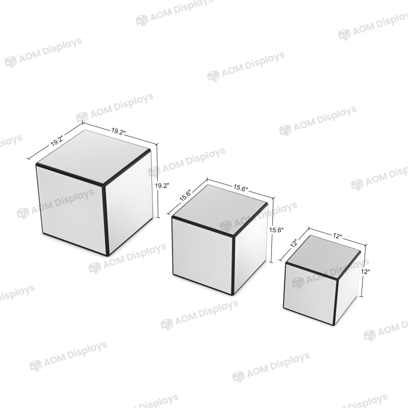 3D Backlit Stackable Cube Trade Show Display with Custom Graphics | AOM ...