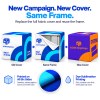 3-Piece 2ft Stackable Fabric Display Cube Set with Six-Sided Printing